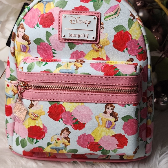 Loungefly Handbags - Loungefly Disney Beauty and the Beast Allover Print Womens Double Strap Shoulder